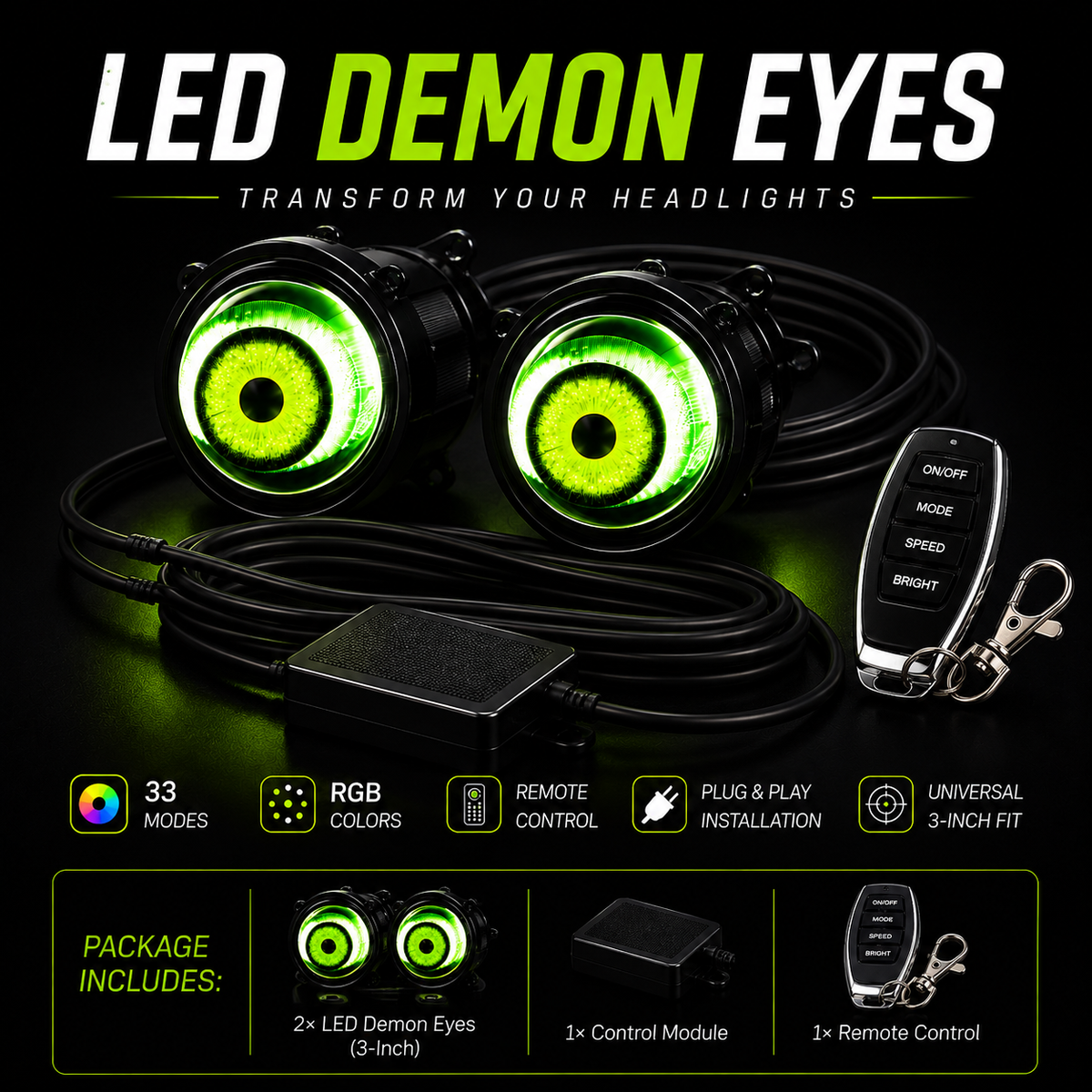 Neon Blinket™- RGB Headlight Eyes